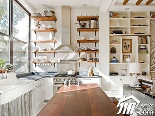 欧式风格复式富裕型厨房橱柜设计图纸