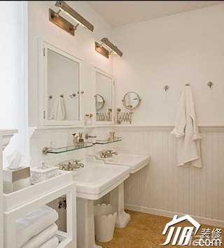 欧式风格复式富裕型卫生间洗手台效果图