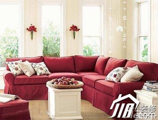 欧式风格温馨富裕型客厅沙发效果图