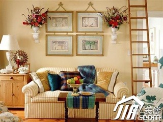 欧式风格舒适富裕型客厅背景墙沙发图片