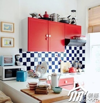 混搭风格一居室简洁富裕型厨房橱柜图片