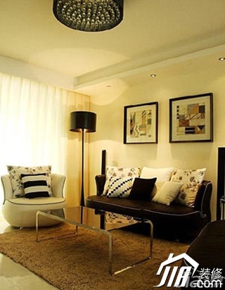 简约风格公寓简洁富裕型90平米客厅沙发图片