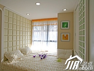 舒适5-10万110平米卧室卧室背景墙床效果图