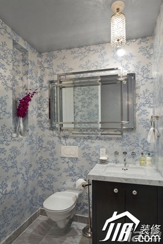 简约风格小户型简洁富裕型卫生间背景墙洗手台图片