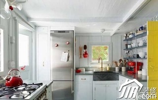 田园风格复式富裕型厨房橱柜设计图