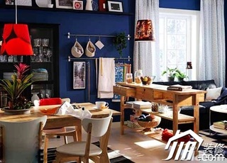 混搭风格公寓时尚富裕型100平米餐厅餐桌图片