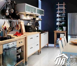 混搭风格公寓实用富裕型100平米厨房橱柜定制
