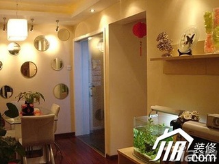 宜家风格公寓经济型100平米餐厅餐厅背景墙灯具图片