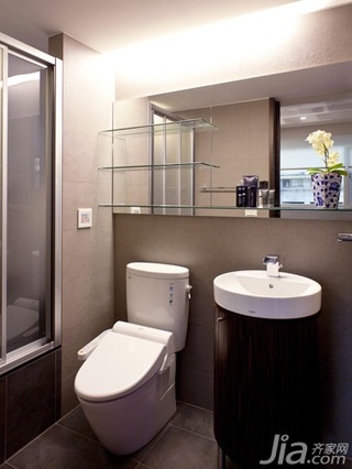 简约风格二居室80平米卫生间洗手台图片