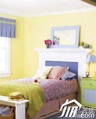 混搭风格公寓小清新富裕型100平米卧室床图片
