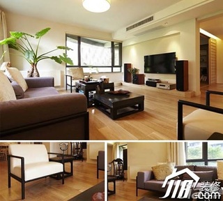 日式风格公寓富裕型100平米客厅茶几效果图