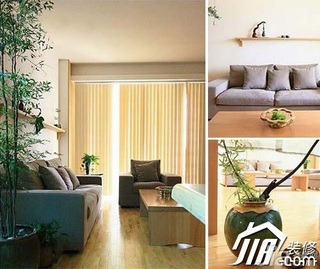 日式风格公寓富裕型100平米客厅沙发图片