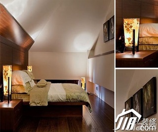日式风格公寓富裕型100平米卧室床图片
