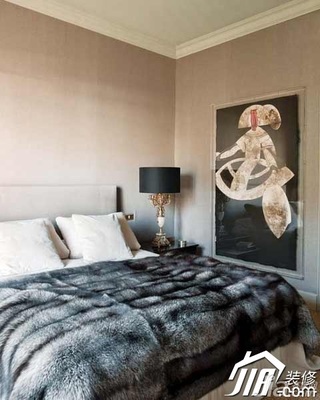 欧式风格公寓大气经济型110平米卧室背景墙床图片