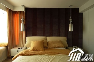 简约风格公寓富裕型100平米卧室卧室背景墙灯具效果图