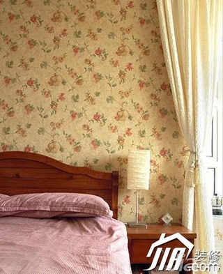 地中海风格公寓经济型120平米卧室壁纸图片
