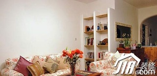 地中海风格公寓经济型120平米客厅书架图片