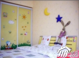 田园风格公寓富裕型儿童房儿童床效果图