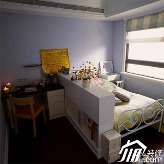 欧式风格公寓经济型110平米卧室窗帘效果图