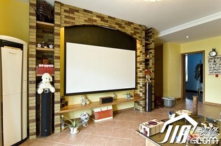 东南亚风格公寓富裕型90平米电视背景墙效果图