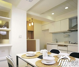 简约风格公寓简洁富裕型100平米餐厅灯具图片