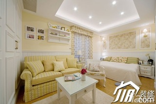 美式风格公寓舒适富裕型120平米卧室沙发背景墙沙发婚房平面图