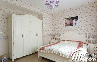 田园风格小户型温馨3万-5万40平米卧室壁纸效果图