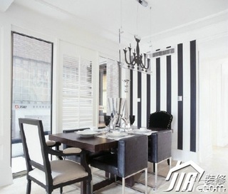 简约风格二居室简洁黑白3万-5万90平米餐厅餐桌效果图