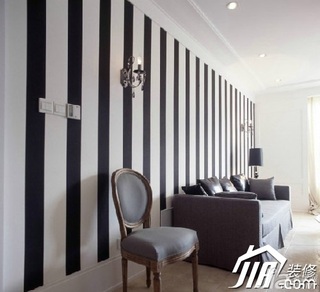 简约风格二居室简洁黑白3万-5万90平米客厅设计