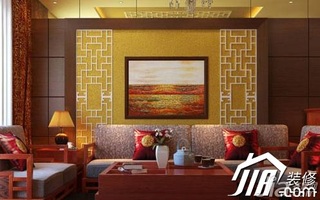 中式风格公寓民族风富裕型130平米客厅沙发背景墙沙发图片