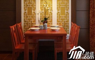 中式风格公寓民族风富裕型130平米餐厅餐厅背景墙餐桌图片