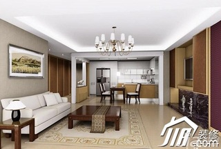 欧式风格复式豪华型客厅沙发效果图