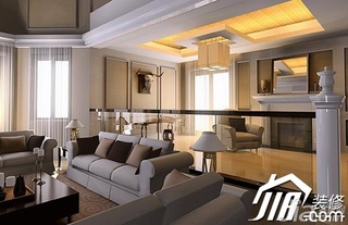 欧式风格复式大气豪华型客厅沙发图片
