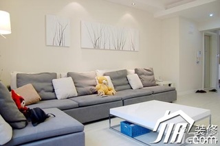 简约风格公寓富裕型130平米客厅沙发图片