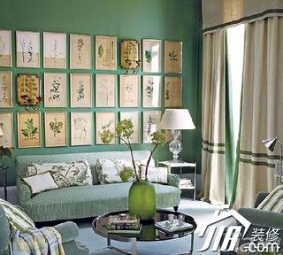 简约风格公寓绿色经济型80平米客厅沙发效果图