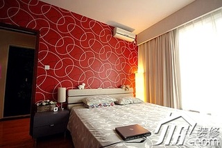 田园风格小户型富裕型70平米卧室壁纸图片