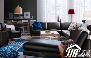 简约风格小户型豪华型50平米客厅沙发效果图