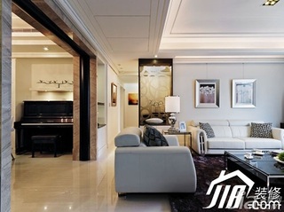 新古典风格120平米客厅沙发效果图