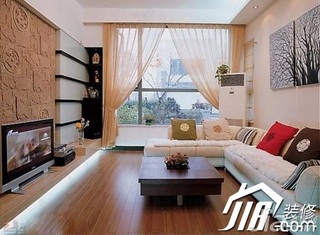 简约风格公寓简洁经济型100平米客厅电视背景墙沙发效果图