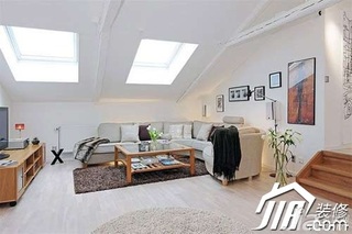 简约风格公寓简洁经济型客厅背景墙沙发图片