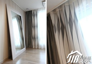 简约风格公寓富裕型100平米窗帘效果图