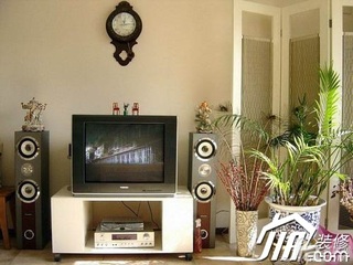 田园风格小户型简洁经济型50平米客厅电视柜图片