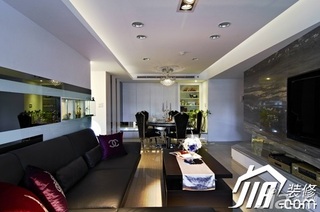 新古典风格公寓大气富裕型90平米客厅沙发背景墙沙发效果图