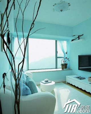 简约风格一居室简洁白色5-10万50平米客厅沙发图片