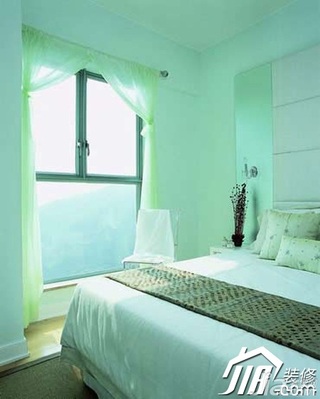 简约风格一居室简洁白色5-10万50平米卧室床图片