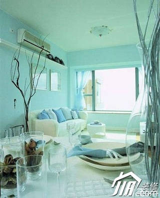 简约风格一居室简洁白色5-10万50平米客厅沙发效果图