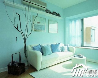 简约风格一居室简洁白色5-10万50平米客厅背景墙沙发图片