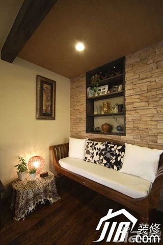 日式风格公寓富裕型90平米客厅沙发背景墙沙发图片