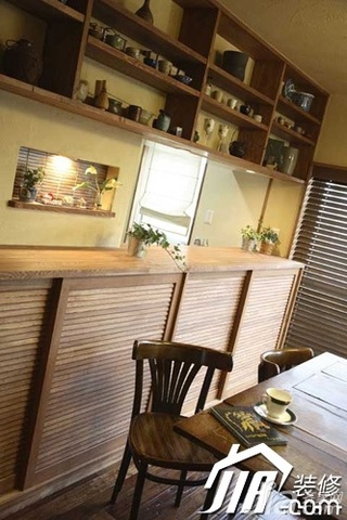 日式风格公寓富裕型90平米餐厅橱柜定制