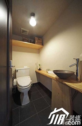 日式风格公寓富裕型90平米卫生间洗手台效果图